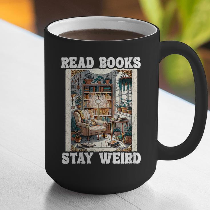 Read Books Stay Weird Book Lover Introvert Book Graphic Print Coffee Mug