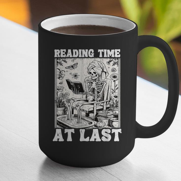 Reading Time At Last Book Lover Introvert Skeleton Reading Graphic Print Coffee Mug Reading Time At Last Book Lover Introvert Skeleton Reading Graphic Print Coffee Mug