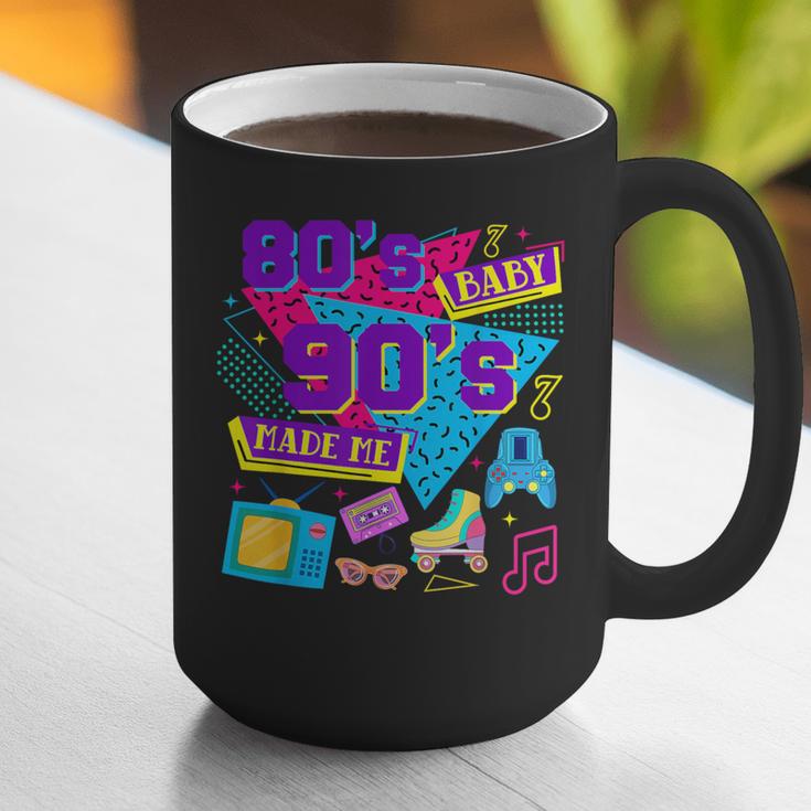 Retro 1980s 80's Baby 1990s 90's Made Me Nostalgia Birthday Graphic Print Coffee Mug