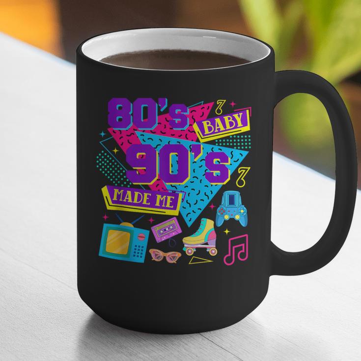 Retro 1980s 80's Baby 1990s 90's Made Me Nostalgia Birthday Graphic Print Coffee Mug