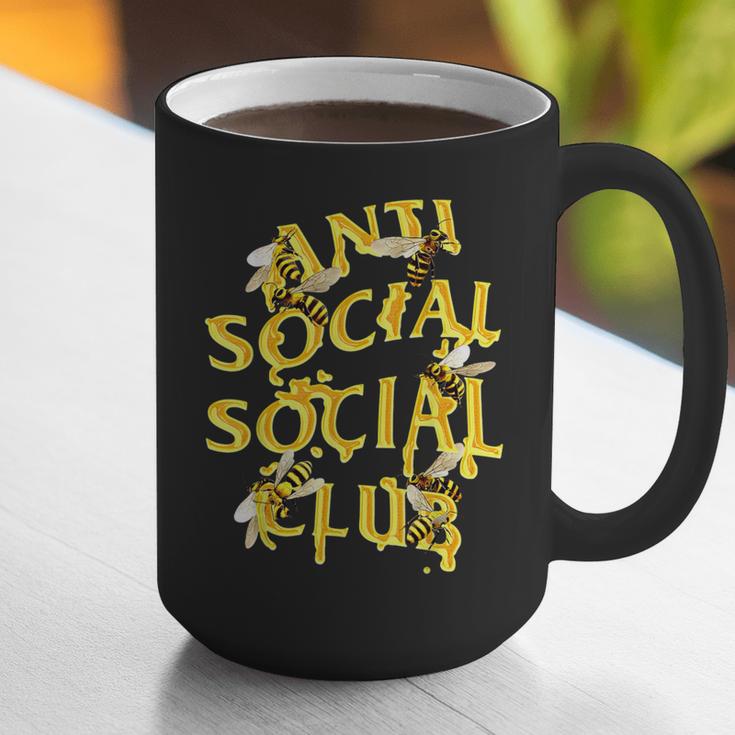 Retro Anti Social Club Bees Introvert Women Men Graphic Print Coffee Mug