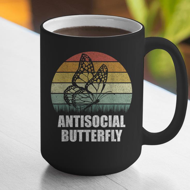 Retro Antisocial Butterfly Shirt For Introverts Graphic Print Coffee Mug
