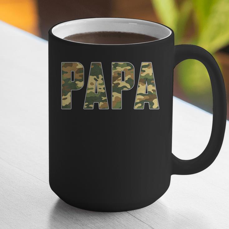 Retro Camo Hunting Papa Old Camo Dad Father’s Day Daddy Graphic Print Coffee Mug