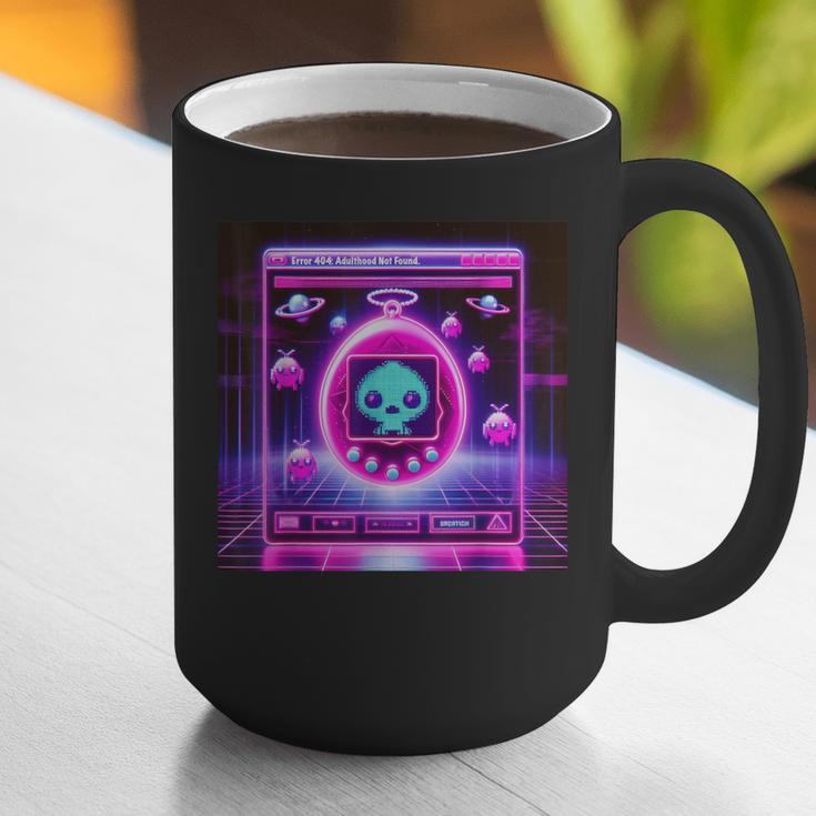 Retro Nostalgia Vaporwave- Error 404 Graphic Print Coffee Mug