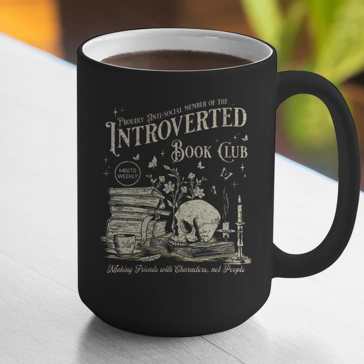 Retro Proud Anti Social Member Of Introverted Book Club Graphic Print Coffee Mug