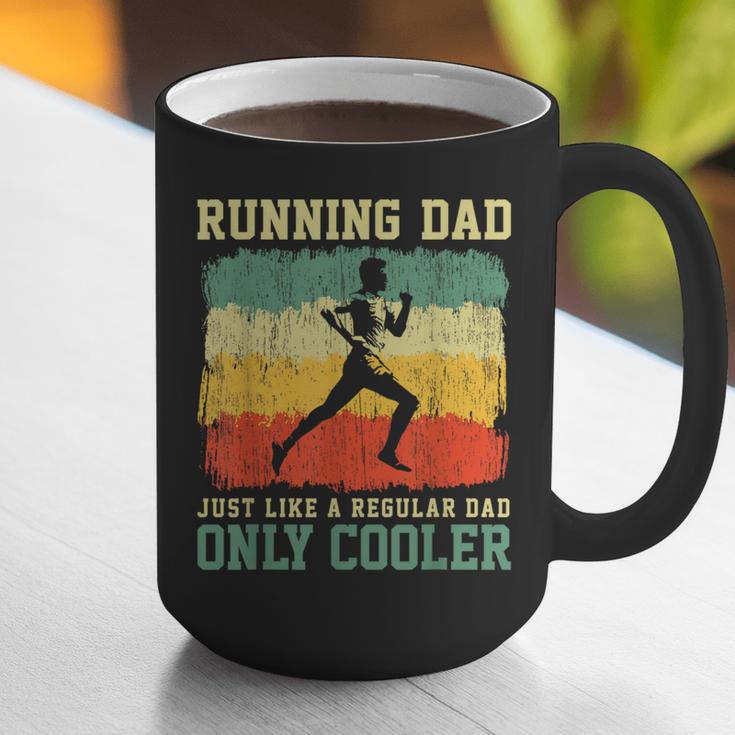 Retro Running Dad Runner Marathon Athlete Humor Outfit Graphic Print Coffee Mug