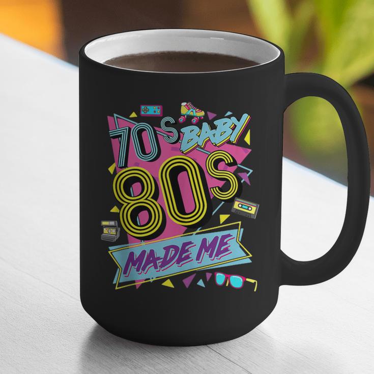 Retro Vintage 70's Baby 80's Made Me Nostalgia Classic Graphic Print Coffee Mug