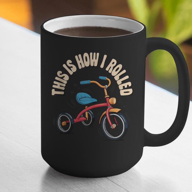 This How I Rolled Retro Tricycle 80s 90s Kid Nostalgia Graphic Print Coffee Mug