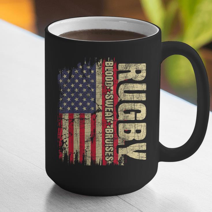 Rugby Blood Sweat Bruises Rugby Player Coach Dad Mom Graphic Print Coffee Mug