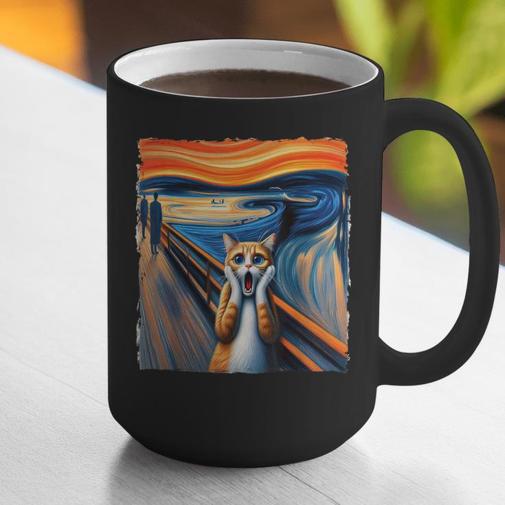 The Scream Cat Parody For Kitty Cat Lover Cat Mom Cat Dad Graphic Print Coffee Mug