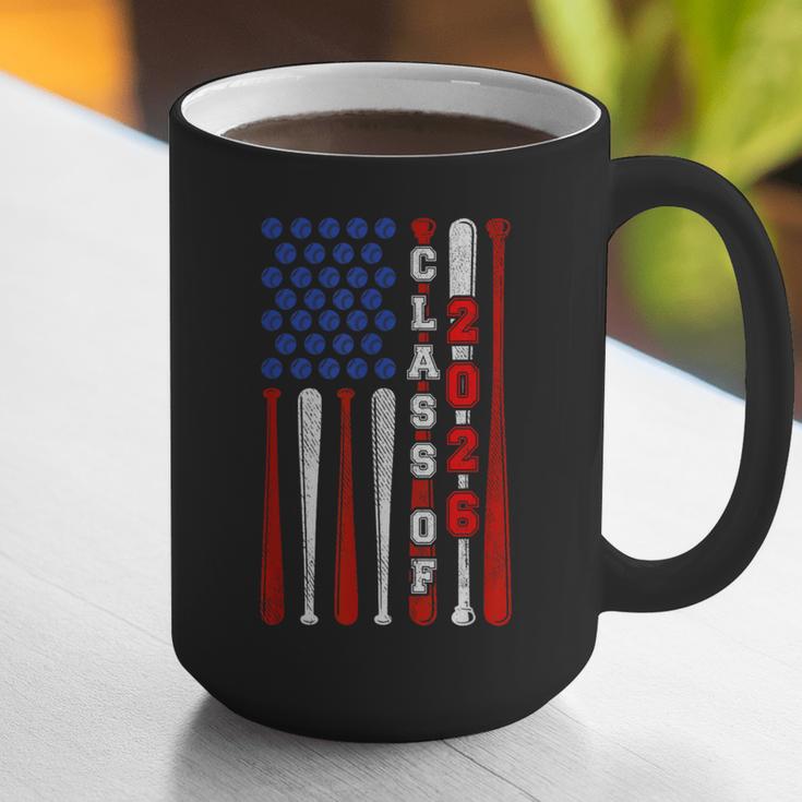 Senior 2026 Baseball American Flag Class Of 2026 Graduation Graphic Print Coffee Mug