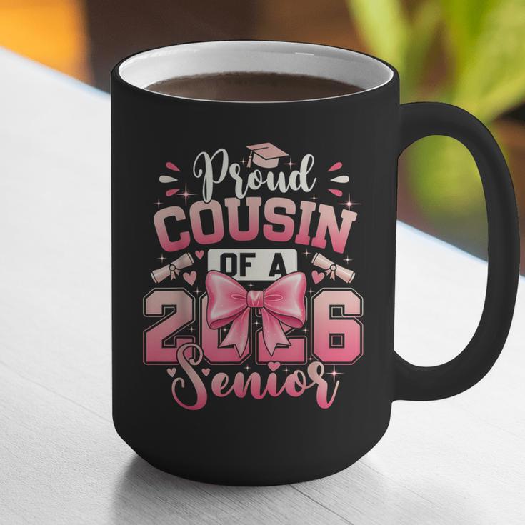 Senior 2026 Class Of 26 Coquette Pink Bow Graduation Cousin Graphic Print Coffee Mug
