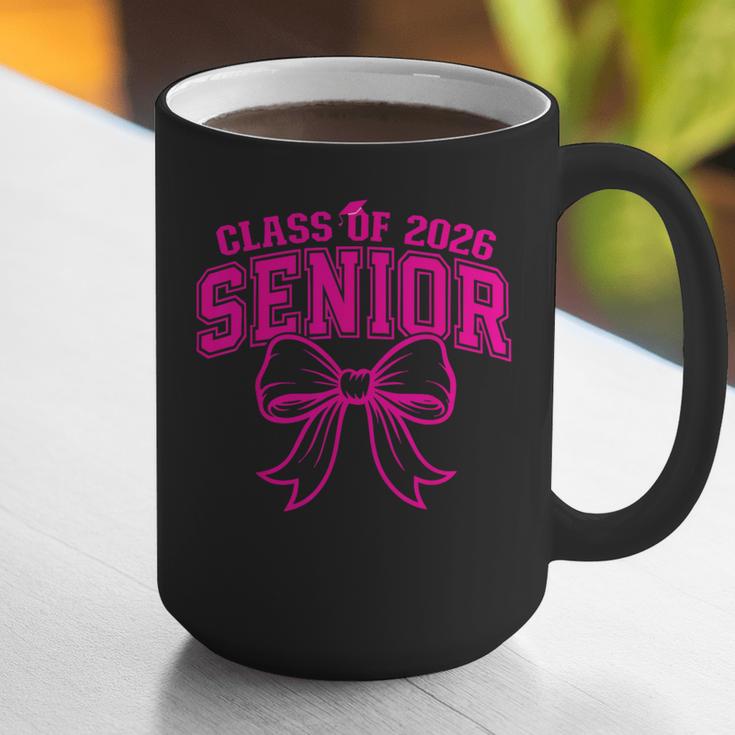 Senior Class Of 2026 Coquette Pink Bow Graduation 2026 Graphic Print Coffee Mug