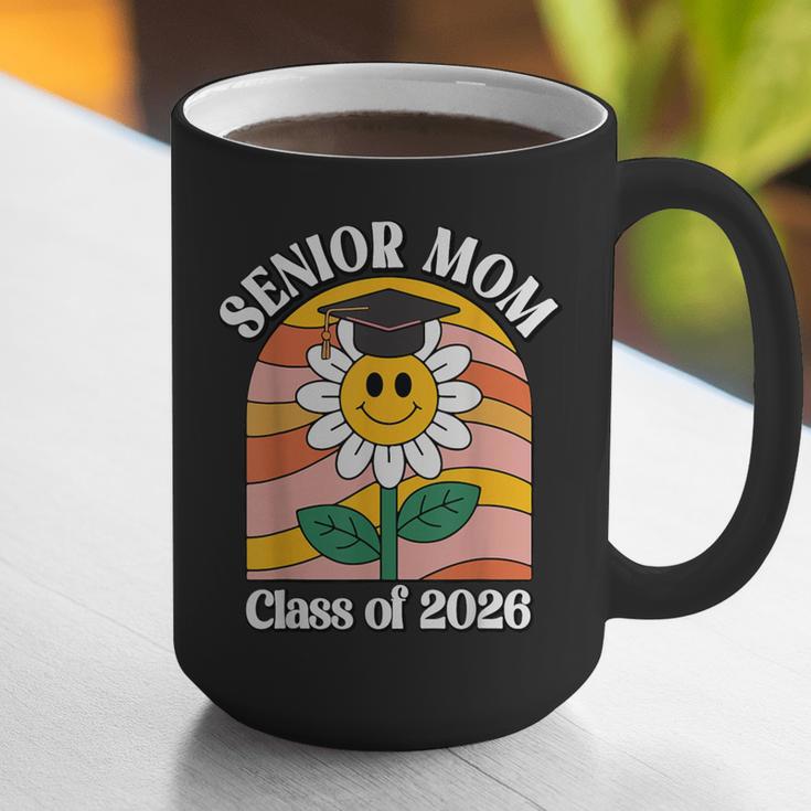Senior Mom Class Of 2026 Daisy Flower Retro Graduation Graphic Print Coffee Mug