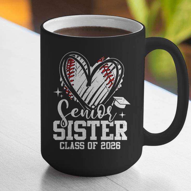 Senior Sister Class Of 2026 Baseball Graduation Heart Graphic Print Coffee Mug