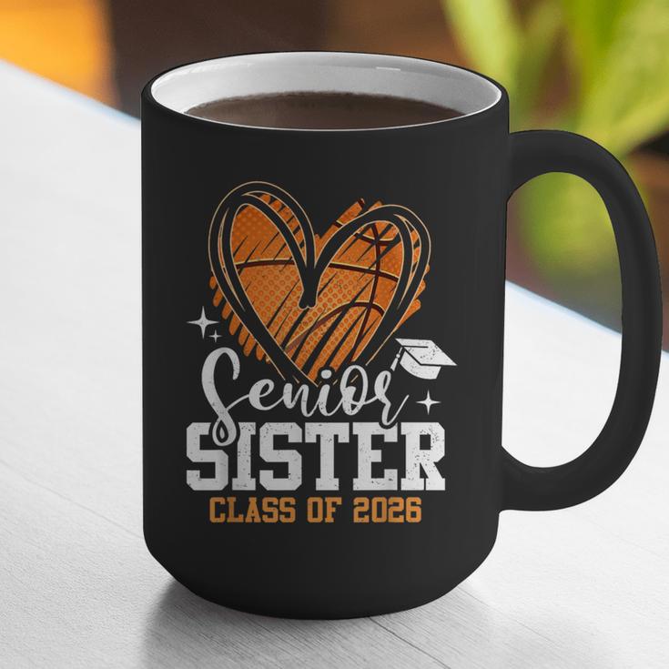Senior Sister Class Of 2026 Basketball Graduation Heart Graphic Print Coffee Mug