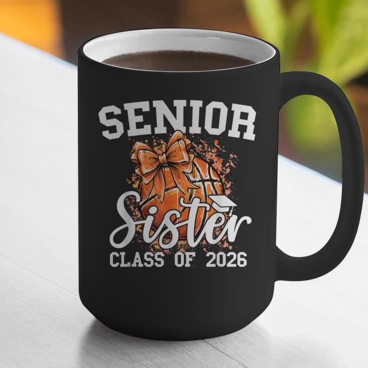 Senior Sister Class Of 2026 Coquette Basketball Graduation Graphic Print Coffee Mug