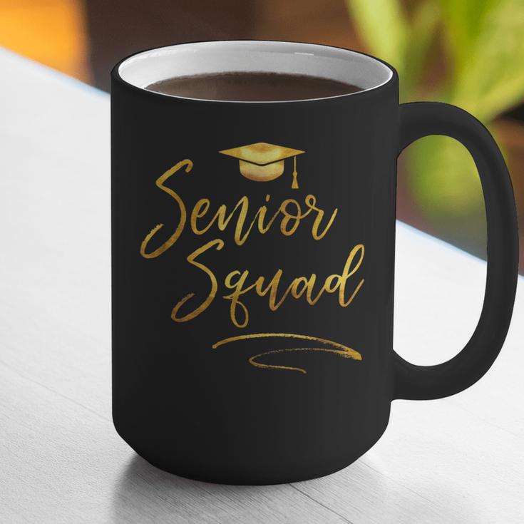 Senior Squad Graduation With Golden Cap Team Graphic Print Coffee Mug