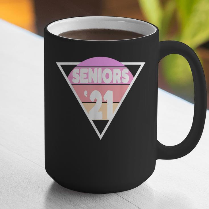 Seniors 2021 For Her Him Retro 21 Graduation Class Graphic Print Coffee Mug