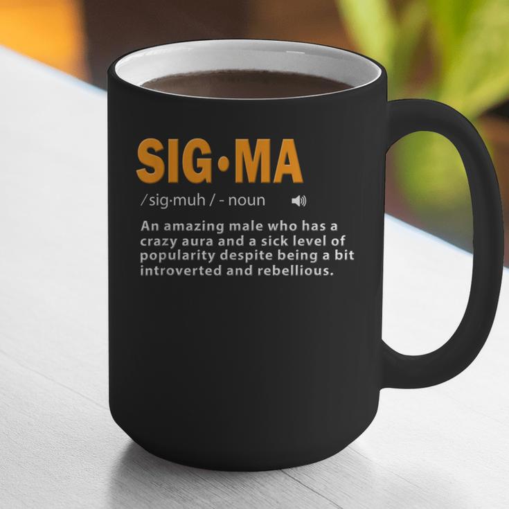 Sigma Male Definition Crazy Aura Lone Wolf Introvert Graphic Print Coffee Mug