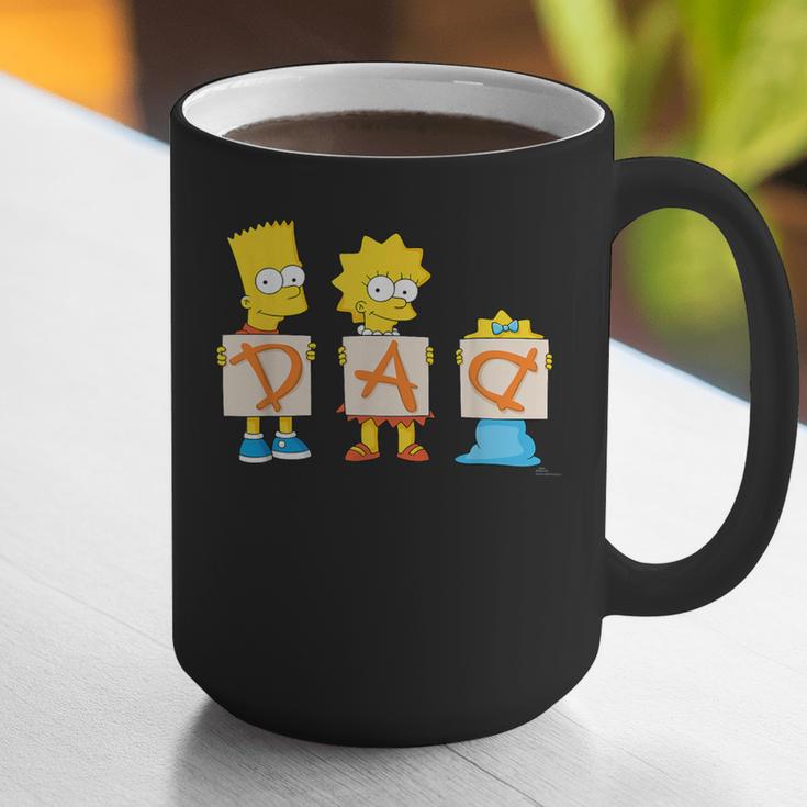 The Simpsons Father's Day Bart Lisa Maggie Dad Birthday Graphic Print Coffee Mug