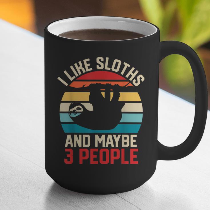 I Like Sloths And Maybe 3 People Sloth Lover Introvert Retro Graphic Print Coffee Mug I Like Sloths And Maybe 3 People Sloth Lover Introvert Retro Graphic Print Coffee Mug
