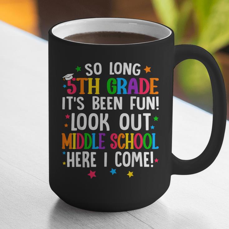 So Long 5th Grade Graduation Middle School Here I Come Kids Graphic Print Coffee Mug