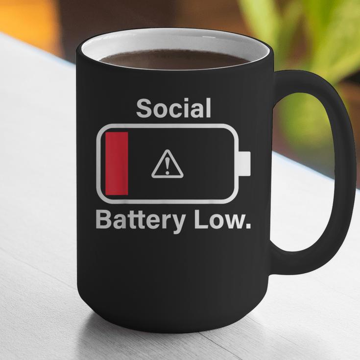 Social Battery Low Anti-Social Introvert Graphic Print Coffee Mug