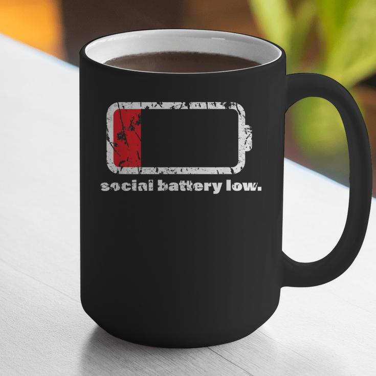 Social Battery Low Introvert Graphic Print Coffee Mug