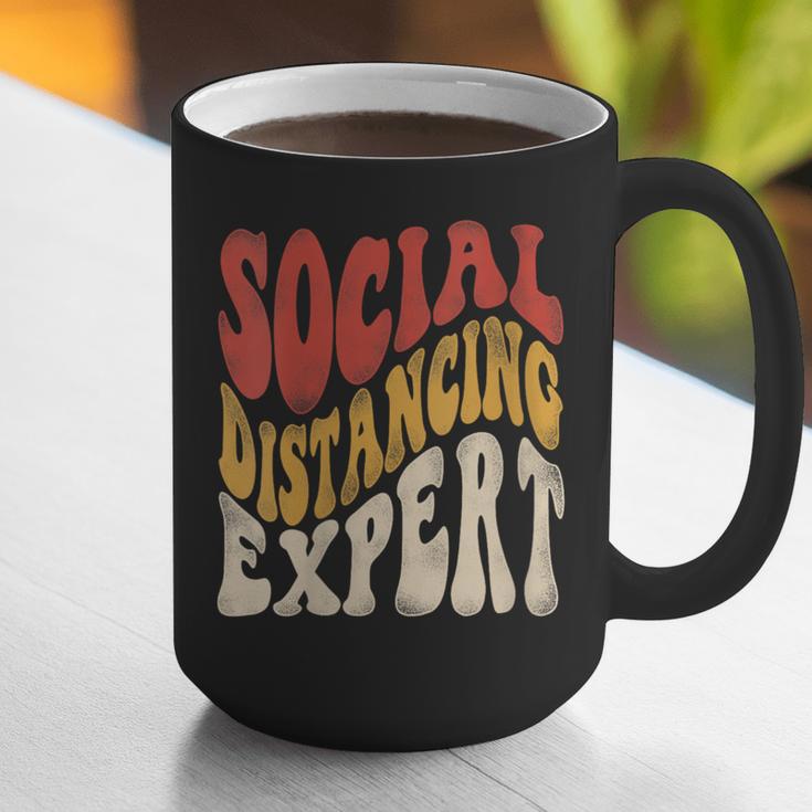 Social Distancing Expert Introvert Graphic Print Coffee Mug