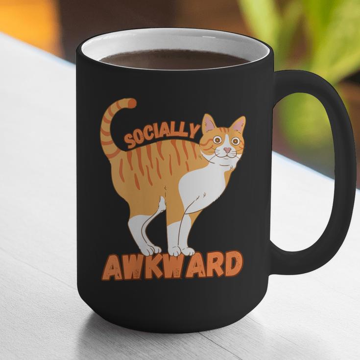 SOCIALLY AWKWARD FUNNY CAT ANTISOCIAL INTROVERT WEIRD Graphic Print Coffee Mug SOCIALLY AWKWARD FUNNY CAT ANTISOCIAL INTROVERT WEIRD Graphic Print Coffee Mug