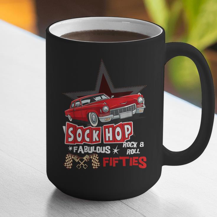 Sock Hop Fabulous Fifties Rock N Roll Automobile Nostalgia Graphic Print Coffee Mug