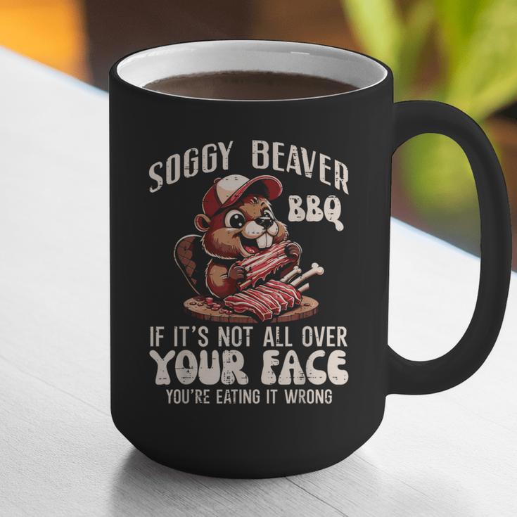 Soggy Beaver Bbq Barbecue Grill Master Humor Dad Men Graphic Print Coffee Mug