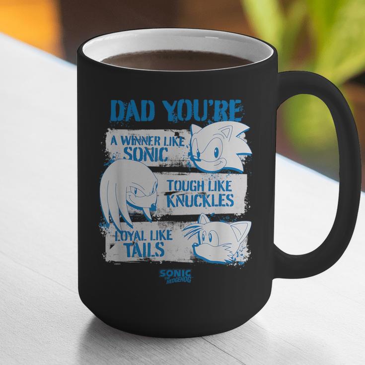 Sonic The Hedgehog Father's Day Dad Qualities Distressed Graphic Print Coffee Mug