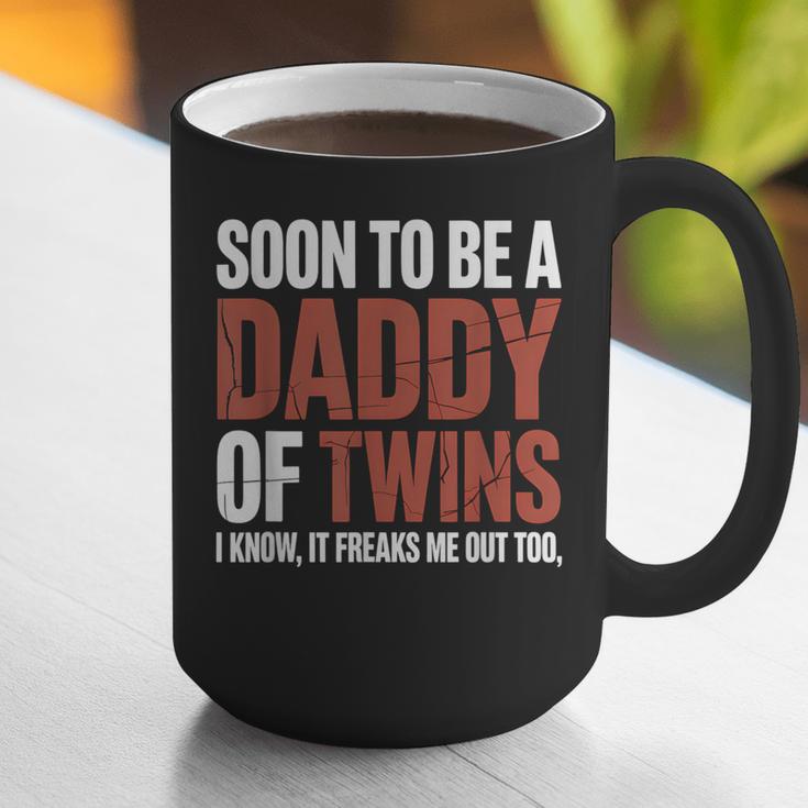 Soon To Be Dad Twins Fatherhood Pregnancy Announcement New D Graphic Print Coffee Mug