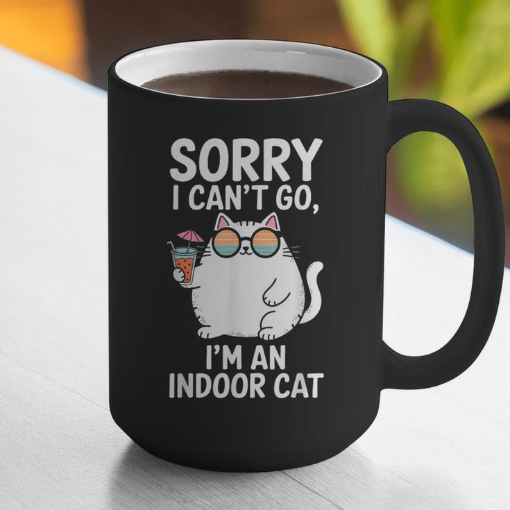 Sorry I Can’t Go I’m An Indoor Cat Introvert Cat Graphic Print Coffee Mug
