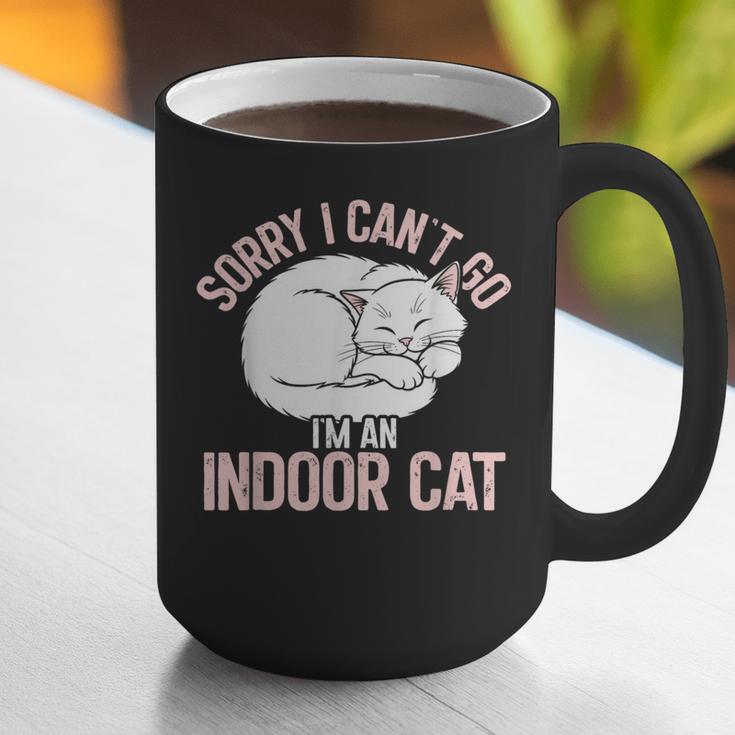 Sorry I Can't Go I'm An Indoor Cat Lazy Humor Introvert Cat Graphic Print Coffee Mug