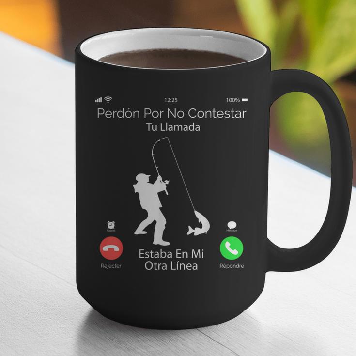 Sorry Missed Call Fisher Dad In Spanish Graphic Print Coffee Mug