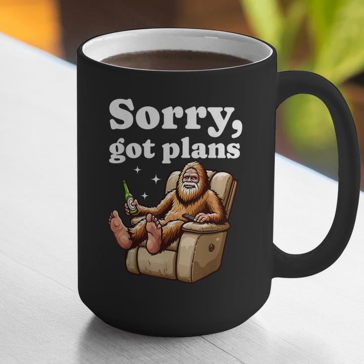 Sorry Got Plans Bigfoot Dad Humor Sasquatch Sayings Graphic Print Coffee Mug