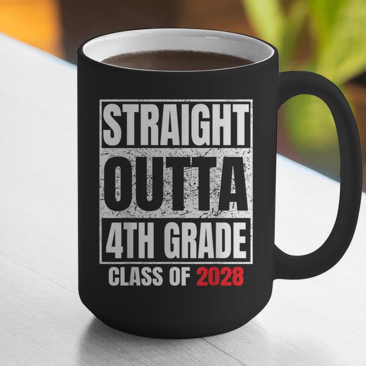 Straight Outta 4th Grade Graduation Class 2028 Fourth Grade Graphic Print Coffee Mug
