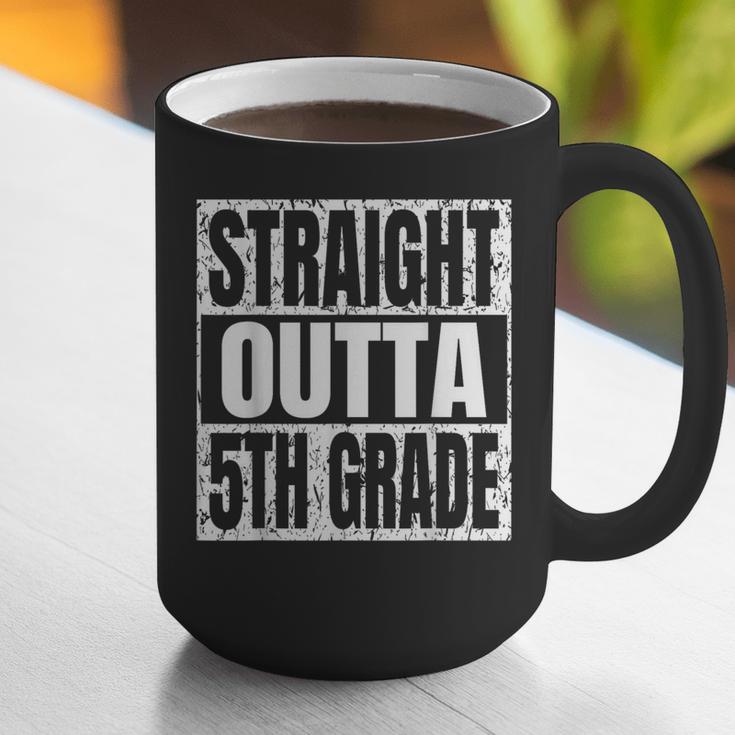 Straight Outta 5th Grade Graduation Motivational Graphic Print Coffee Mug