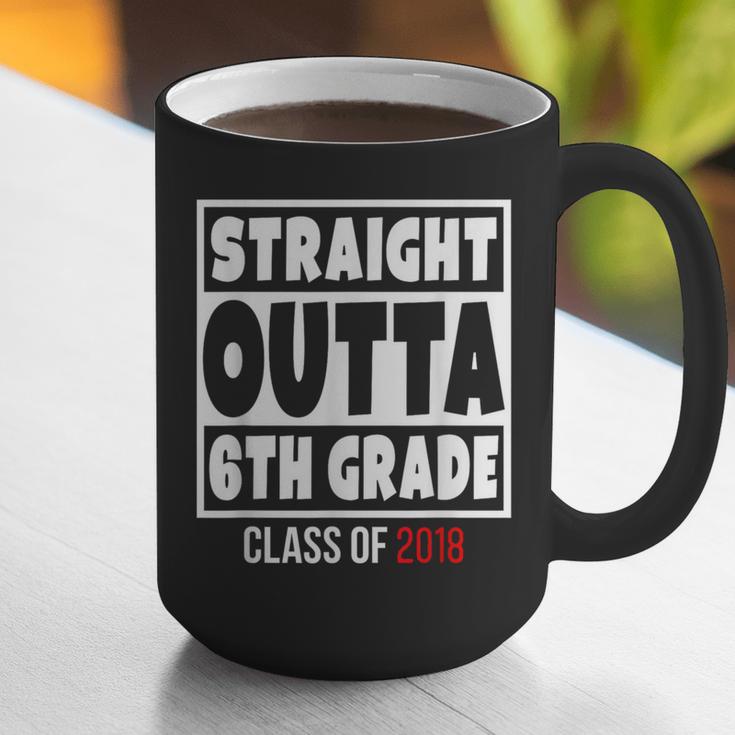 Straight Outta 6th Grade Class Of 2018 Graduation Shirt Graphic Print Coffee Mug
