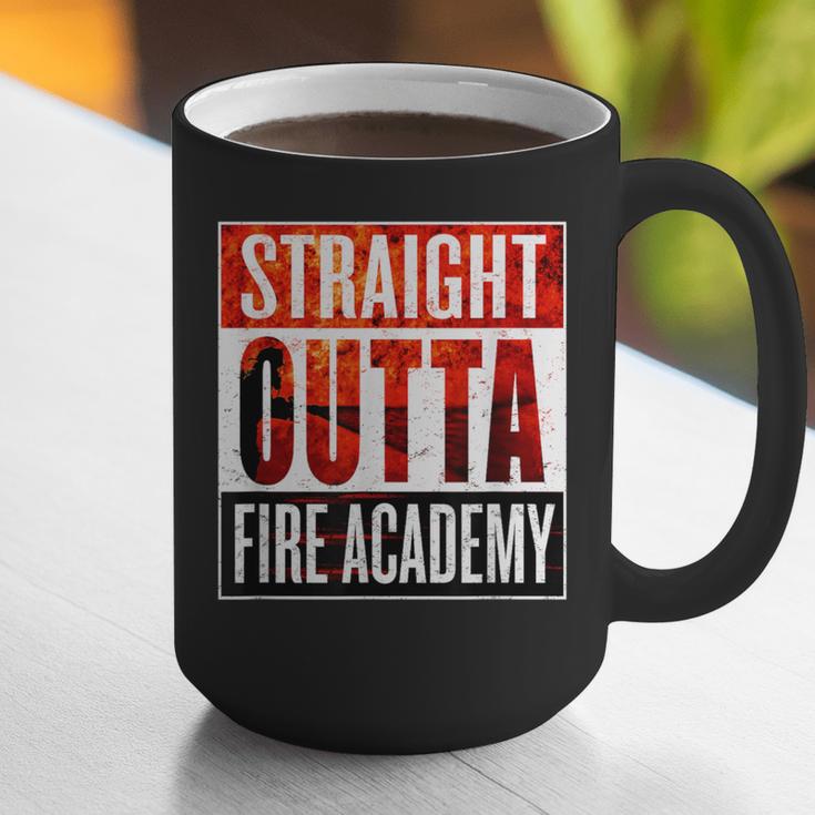 Straight Outta Fire AcademyShirt Firefighter Graduation Graphic Print Coffee Mug