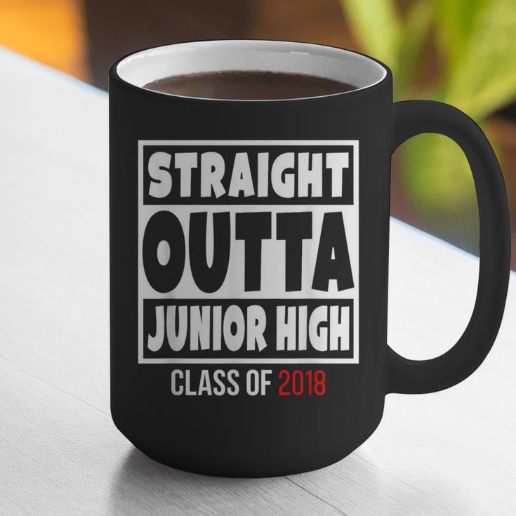 Straight Outta Junior High Class Of 2018 Graduation Shirt Graphic Print Coffee Mug