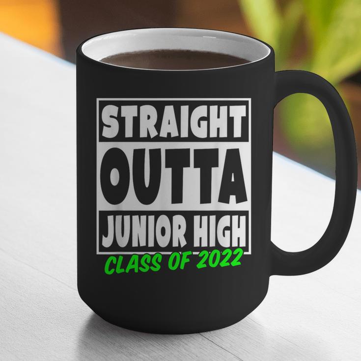 Straight Outta Junior High School Class Of 2022 Graduation Graphic Print Coffee Mug