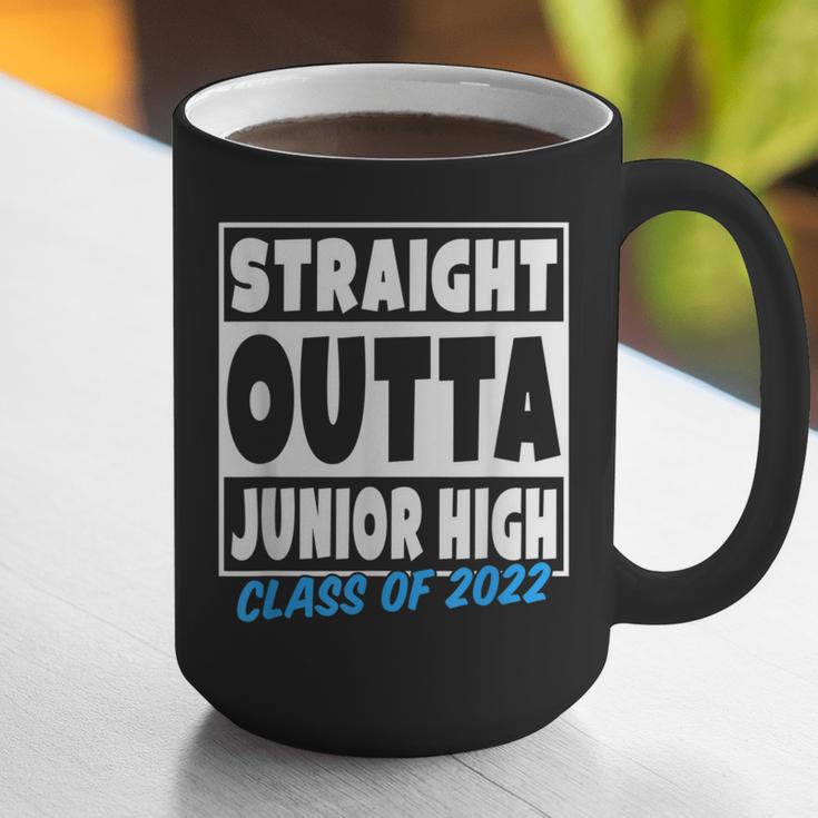 Straight Outta Junior High School Graduation Class Of 2022 Graphic Print Coffee Mug
