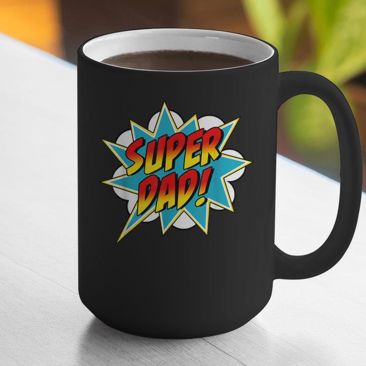 Super Dad Comic Book Superhero Father's Day Graphic Print Coffee Mug