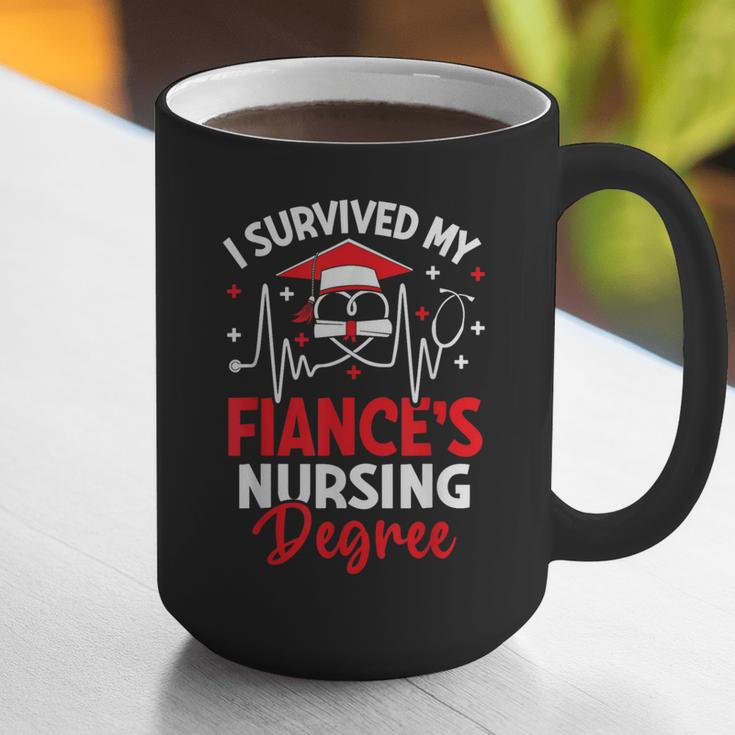 i Survived My Fiance's Nursing Degree Graduation Gifts Graphic Print Coffee Mug