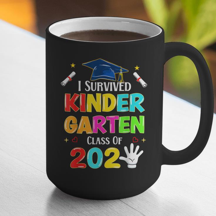 I Survived Kindergarten Graduation 2025 Graduate Boys Girls Graphic Print Coffee Mug