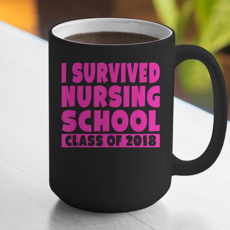 I Survived Nursing School Class Of 2018 Graduation Shirt Graphic Print Coffee Mug